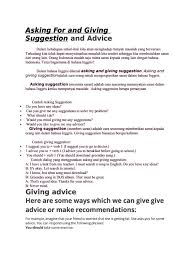 I would suggest to take pain killer pills. Materi Asking And Giving Suggestion Nasi