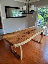 Fully finished slab tops from vanities, dining room tables, counter tops, conference tables, benches, etc. Live Edge Wood Slab Dining Table From Acacia Wood 79 X 38 With Wooden Legs Modern Contemporary Dining Room Furniture Kitchen Table In 2021 Wood Slab Dining Table Slab
