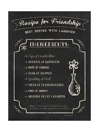 Recipe For Friendship Art Print Jennifer Pugh Art Com In 2020 Friendship Recipe Friendship Art Friendship Canvas