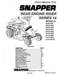 The entire snapper parts catalog is live on our snapper parts lookup tool. Snapper 250814be Lawn Mower User Manual Manualzz
