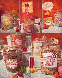 Birthday Party Snack Ideas Superhero Avenger Birthday Party Birthday Party Snacks Superhero Wedding