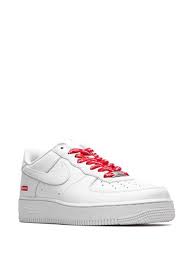White & red air force 1 '07 sneakers. Shop Nike X Supreme Air Force 1 Sneakers With Express Delivery Farfetch