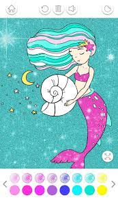 Mermaids are the most fantastic and beautiful princesses of the ocean. Mermaid Coloring Book Glitter For Android Apk Download
