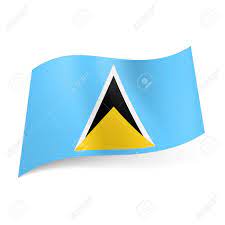 A dark blue flag with a white star is the bonnie blue flag, which is an unofficial flag and sometimes represents the southeastern part of the usa. National Flag Of Saint Lucia White Black And Yellow Triangles Royalty Free Cliparts Vectors And Stock Illustration Image 22630071