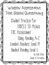 Mclass Trc Written Response Practice Using Reading A Z Level M