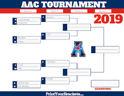 American Athletic Conference Tournament Bracket 2019 Printable American Athletic Conference Tournaments Basketball Schedule