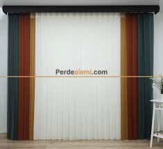 Yerlerde ister tülünüzün arkasında güneşlik, ister tülünüzün önünde fon veya güneşlik isterseniz de tül kullanmadan sadece hoş bir görüntü sağlamak ve güneşi kesmek amacıyla. Akilli Perde 1 Kalite Cizgili Tul Dikey Zebra Perde Kiremit Cagla Yesili Hardal Ekru