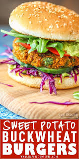 Sweet Potato Buckwheat Burgers Recipe Happy Foods Tube Recipe Vegetarian Veggie Patties Sweet Potato Burgers