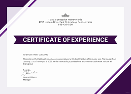 If you request for experience certificate letter from the company, you can contact the human resources department and they issue you one. Free Printable Certificate Of Experience Sample Template