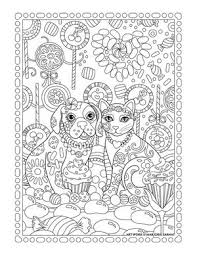 Reduce stress with everyone loves coloring cats and dogs 40 relaxing color pages to enjoy! Pampered Pets Cat Coloring Page Animal Coloring Pages Dog Coloring Page