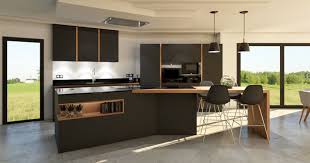 Notre Premiere Creation Integrant Du Cuivre Cette Cuisine A La Base Gris Anthracite Mat Avec Son Cuisine Gris Anthracite Cuisine Gris Cuisine Blanche Et Bois