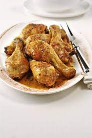 Cosce di pollo al forno. Cosce Di Pollo Speziate Arrosto Sale Pepe