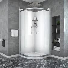 Shop for shower stalls in showers. Dimakai 36 W X 72 H Semi Frameless Round Walk In Shower Enclosure Wayfair
