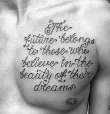 Top 41 Chest Writing Tattoo Ideas 2021 Inspiration Guide To whomever swapped my tattoo cream for a snake coiled beneath his right pec, an eagle took flight over his left. top 41 chest writing tattoo ideas 2021