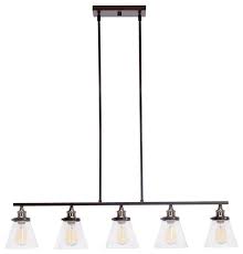 Jackson 5 Light Oil Rubbed Bronze Antique Brass Linear Pendant Pendant Lighting By Buildcom
