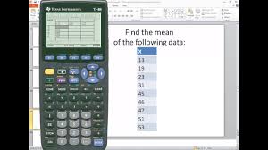 Ti 89 Statistics Mean Youtube