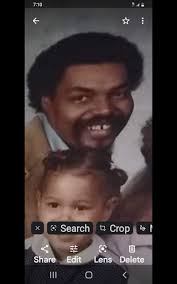 A very blurred photo but I can see my dad