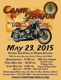 Hiram Ga May 23 2015 Camp Dream Motorcycle Scavenger Hunt Camp Dream Is A Summer Camp For Special Needs Chil Charity Run Motorcycle Events Charity Events