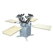 Ucuz 4 renk 4 istasyon döner serigrafi baskı makinesi manuel ...
