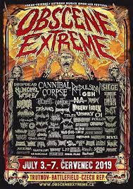 Die veranstaltung findet an drei tagen im juli statt. Obscene Extreme 2019 03 07 2019 5 Jours Trutnov Republique Tcheque Agenda Concerts Metal
