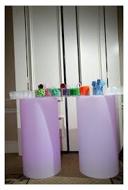 Candy Bar On Our Led Cylinder Pub Tables