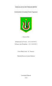 We did not find results for: Doc Makalah Komunikasi Bisnis Ajie Ramadan Academia Edu