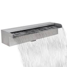 Edelstahl Wasserfall Leds Pool Teich Wasserspiel Waterfall Kaskade 30 150cm Pool Wasserfall Wasserfall Brunnen Hinterhof Pool Landschaftsbau