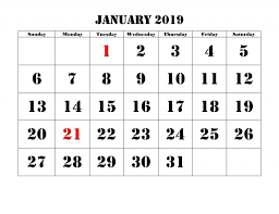 Printable Countdown Calendar 2019 In 2020 Printable Calendar Template Calendar Printables Monthly Calendar Printable