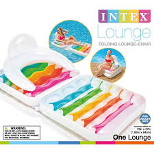 Intex Floating Folding Lounge Chair With Headrest In 2020 Folding Lounge Chair Pool Lounge Chairs Lounge Chair