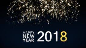 Cartolina Di Ciclaggio Del Sociale Del Buon Anno 2018 Con I Fuochi D Artificio Animati Dell Oro Su Fondo Nero E Blu Elegante Cicl Archivi Video Video Di Saluto Calendario 103601747