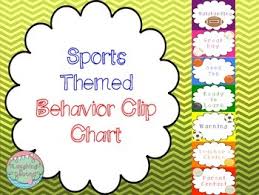 Sports Themed Behavior Clip Chart