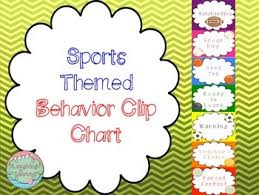 sports themed behavior clip chart