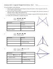 This formula is used to find out the areas of quadrilaterals, the area of triangles and other polygons. Unit 4 Congruent Triangles Homework 5 Answers Homework 2 Solutions For Congruent Triangles Angles From Unit 4 Lesson 3 Geometry Youtube 2 Get Other Questions On The Subject Carmine Creason