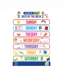 Days of the week chart. Marlin Kids Days Of The Week Chart Uhq
