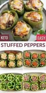 Keto Low Carb Stuffed Peppers With Beef Low Carb Stuffed Peppers Keto Recipes Easy Keto Recipes Dinner