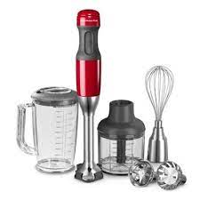 Cordless variable speed passion red hand blender with chopper and whisk attachment. Kitchenaid 5 Speed Hand Blender
