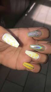A collection of beautiful glitters to really let your creativity shine. Glitter Yellow Acrylics And White Image 7242940 On Favim Com