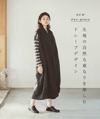仕立ての良さを実感する 08mab 大人のボリュームワンピース ナチュラル服や雑貨のファッション通販サイト ナチュラン ワンピース ファッション通販 服