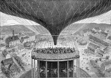 Raoul Grimoin-Sanson’s Cinéorama configuration, AI generated