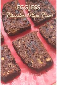 Eggless Chocolate Plum Cake Recipe Chocolate Fruit Cake Recipe Plum Cake Chocolate Fruit Cake Fruit Cake Recipe Christmas