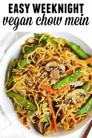 Easy Vegetable Chow Mein Vegan Vegetarian Rhubarbarians Recipe Vegan Chow Mein Chow Mein Recipe Vegetable Chow Mein
