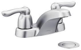 Get 5% in rewards with club o! Moen Chateau Brushed Chrome Two Handle Bathroom Faucet 4925bc Contemporary Bathroom Sink Faucets By Bath1 Houzz