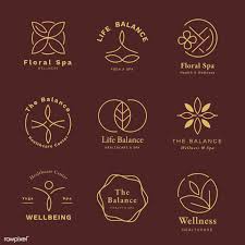 Black And Gold Logo Template Download Premium Vector Of Healthcare Center Logo Template Vector Set Logo Templates Templates Free Logo