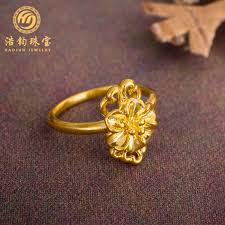 Buy gold engagement rings, gold wedding rings etc. 3d Hard Gold Flower Pattern Gold Ring Women S Pure Gold 999 Flower Wedding Gift Dowry Show Big Ring