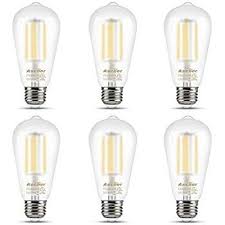Ascher E26 Led Light Bulbs 6w Equivalent 60w 800lm White 5000k St58 Edison Bulb Vintage Filament Cle In 2020 Industrial Lamp Vintage Industrial Candle Light Room