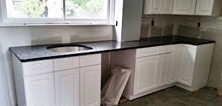 Quartz countertop sample in shadow gray. Steel Gray Granite Countertop Installation Project In Woodridge Nj