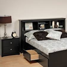 Bedroom set with bookcase headboard. Buy Prepac Sonoma Black Full Queen Wood Bookcase Headboard 2 Piece Bedroom Set Online In India B01lxfm9x1