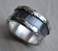 Mens Wedding Band Fine Silver And Sterling Silver Ring Etsy Sterling Silver Rings Etsy Rings For Men Silver Rings Handmade