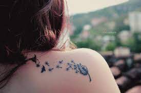 I chose the dandelion because little kids think that they grant there wishes, my tattoo has a brake in the stem in that brake are the initials ncj. Dandelion Flock Of Birds Tattoo Symbolsim
