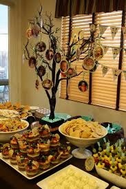 Food Table With Picture Tree Centerpiece Love For Shabbat Dinner With Family Family Reunion Decorations Family Reunion Centerpieces Reunion Decorations
